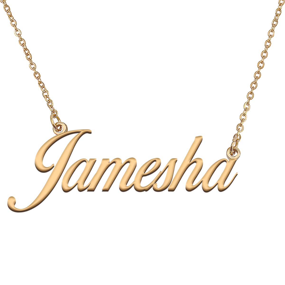 HUAN XUN Customized Custom Simple Any Name Necklace
