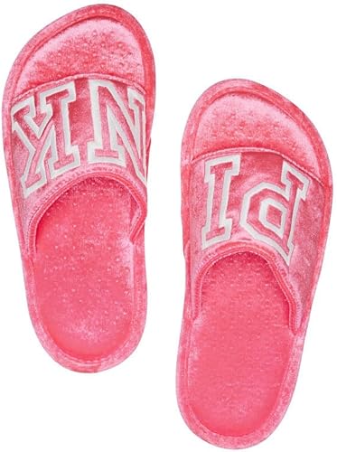 victoria secret pink open toe slippers