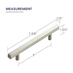 25 Pack 7-3/8 Inch Brushed Nickel Cabinet Handles