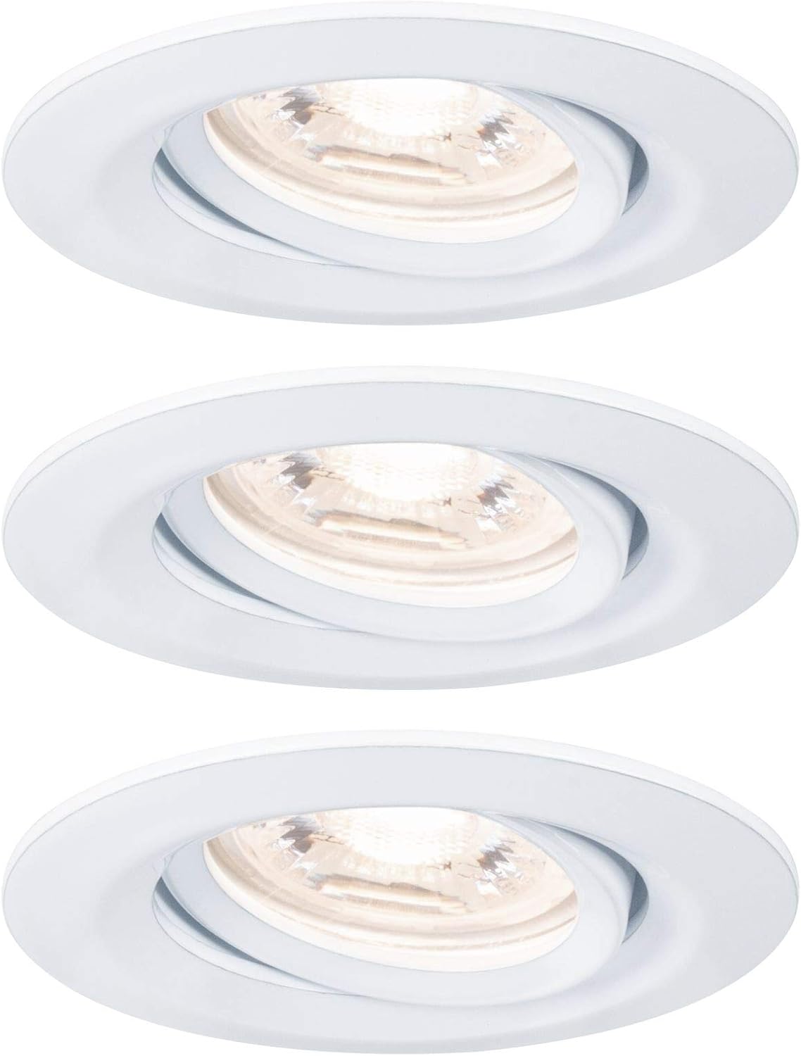 Paulmann 92971 Nova mini Plus LED recessed luminaire Coin EasyDim Round swivelling incl. 3x4.2 watt dimmable recessed Ceiling Spotlight White matt recessed lamp Aluminium Warm White 2700 K - Image 3