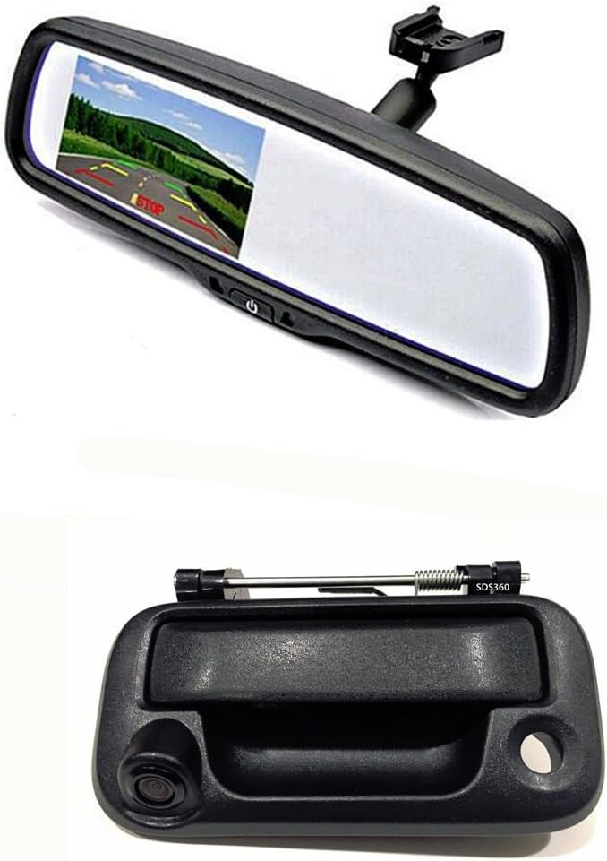 Tailgate Handle Backup Camera & 4.3" Mirror Monitor for 2004-2016 Ford F150/250/350/450