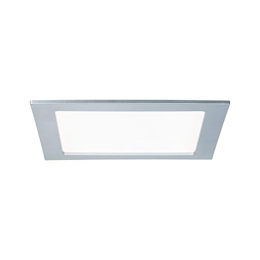Paulmann 920.78 Quality EBL Set Panel eckig LED 1x18W 4000K 230V 220x220mm Chrom matt 92078 LED Spot Einbaustrahler Einbauleu