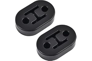 EVIL ENERGY Car Exhaust Rubber Hanger Insulator Bracket Bushing Mount 2 Holes 11mm (0.43") Hole Size Universal 2Pcs