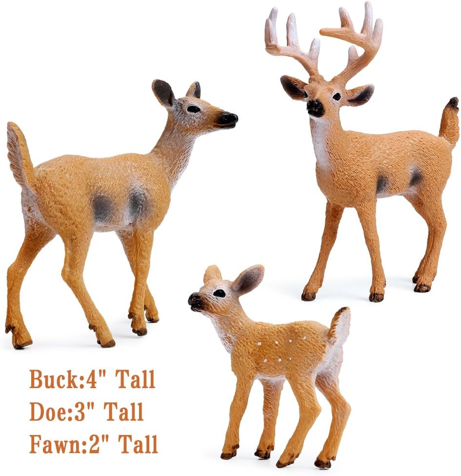 small plastic deer figurines