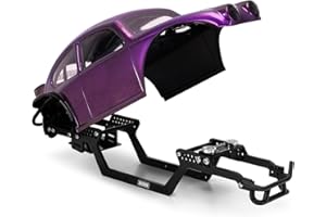 INJORA BUG18 Body with LCG Aluminum Universal Chassis for 1/18 RC Crawler TRX4M Upgrade(Purple)