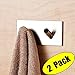 Kes Self Adhesive Hooks Rail Rack Sticky Stick On Coat and Robe Key Hook SUS 304 Stainless Steel Brushed Finish 2-Hook 2-Piece, A7063H2-2-P2