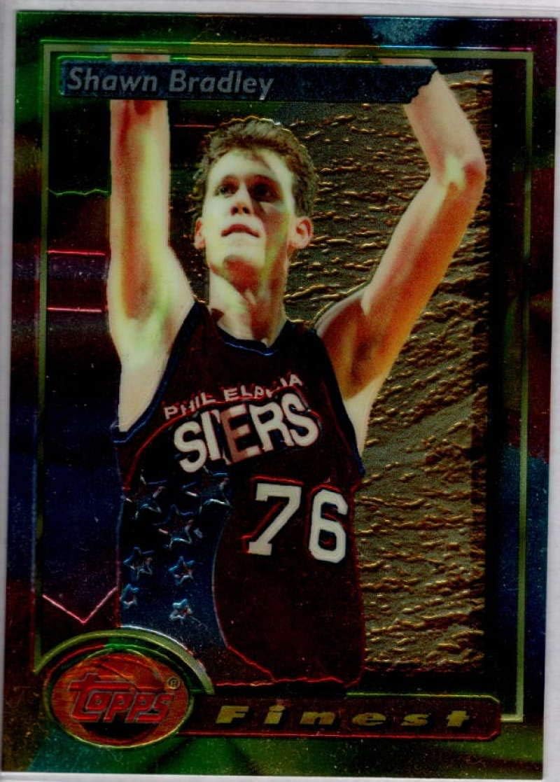 199394 Topps Finest 220 Shawn Bradley Philadelphia 76ers