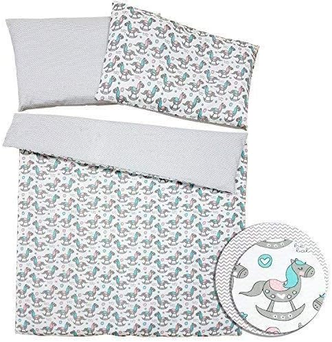 Baby-Joy Bed Linen for Babies and Children Zigzag Collection 100% Cotton - 05 Pony, 100 X 135 cm