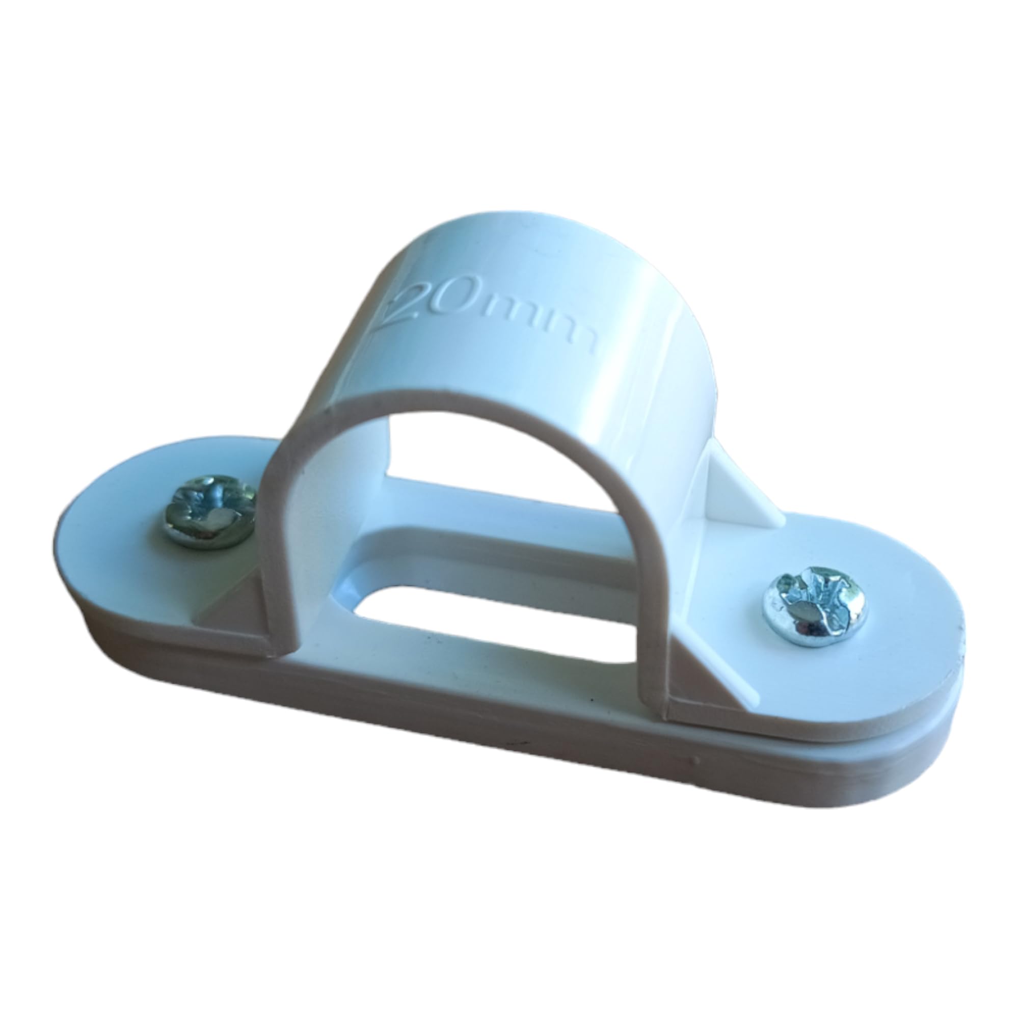 20MM Plastic PVC Conduit Spacer Bar Saddles - Pack of 10 (White)