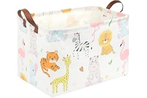 FXOCSHE FXOLCSHE Rectangular Easter Basket empty, Waterproof collapsible laundry basket For office, bedroom, gift basket with handle toy Storage box (animals)