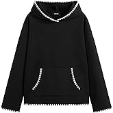 CIDER Terry Contrasting Binding Pocket Oversized Hoodie