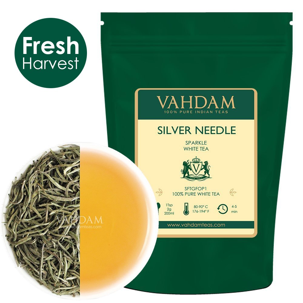 VAHDAM, Earl Grey Imperial White Tea Loose Leaf (25 Cups