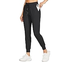 Hfyihgf Fleece Lined Joggers For Women High Waisted Thermal Winter Pants Sweatpants Workout Running Hiking Pants With Pockets Black S