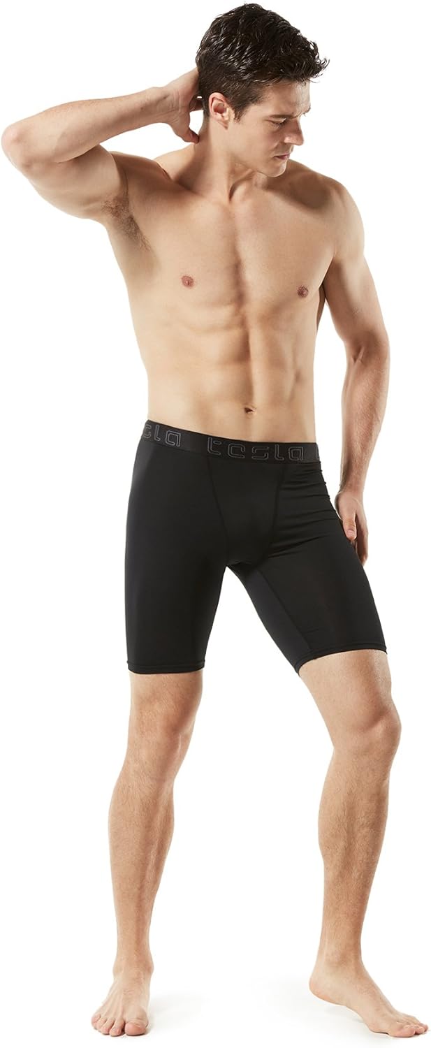 TSLA Men's Athletic Compression Shorts, Active Cool Dry Sports Performance Running Tights : Clothing