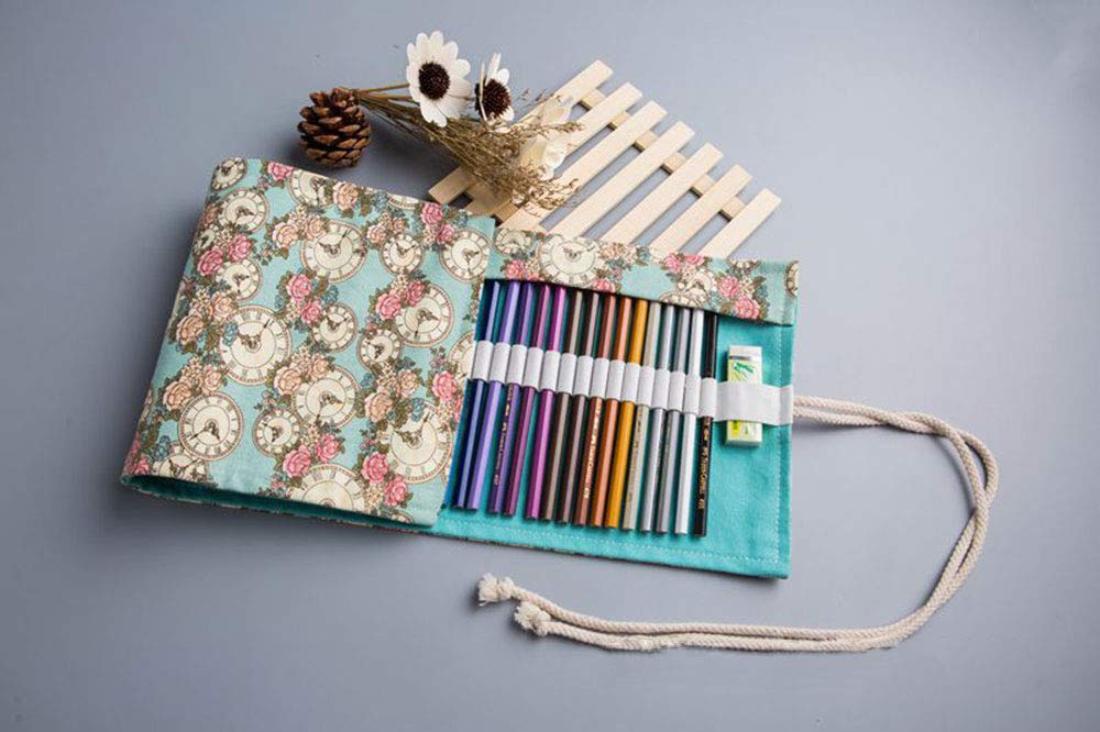 Astuccio Arrotolabile Per Matite - 72 Slot In Tela, Per Artisti E Studenti, Design Portatile E Multifunzione - Foto 8