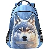 BOENLE Wolf Backpack for Boys Elementary School Bag Kids Girls Bookbag Travel Rucksack