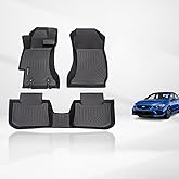 KELCSEECS® Floor Mats Custom for Subaru WRX& WRX STi 2021 2020 2019 2018 2016 2015 All Weather Protection TPE Heavy Duty Non-Slip Floor Liners Fits Front& 2nd Row Full Set Accessories, Black