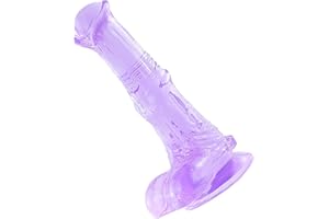 10 inch Thick Purple Dildo, Soft Dildos Sex Toys with Suction for Women, Men G spot