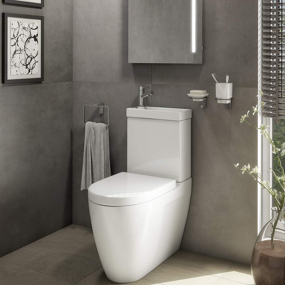 toilet with sink on top
