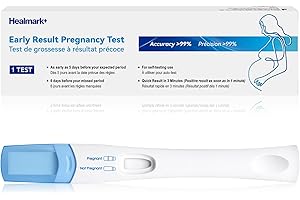 Healmark+ Early Result Pregnancy Test Stick – Ultra Sensitive 10 mIU/mL HCG Detection – Test 6 Days Before Missed Period – Ov