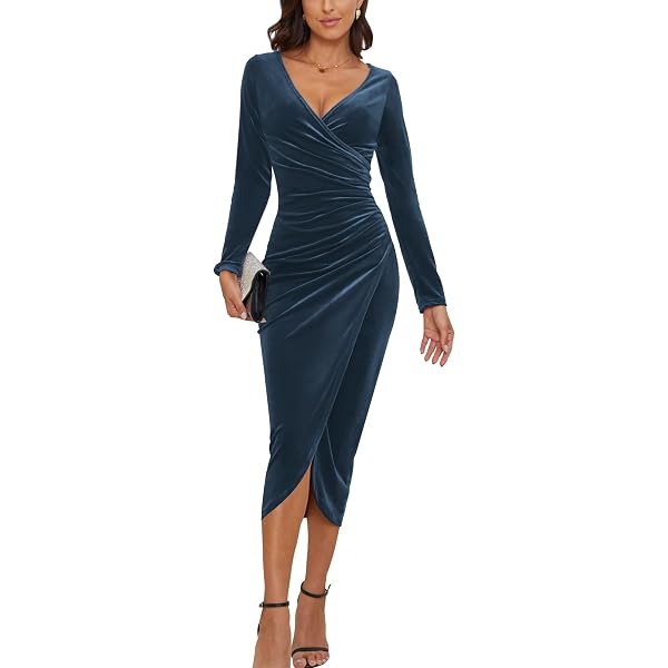 ralph lauren navy blue velvet dress Black Occasion Gown
