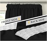 BellaHills Blackout Curtains 46x54 Set of 2 Bedroom Thermal Top Tape view 2