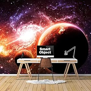 Wall Murals for Bedroom Great Universe Giant Planets Removable Wallpaper Peel and Stick Wall Stickers - 66x96 inches