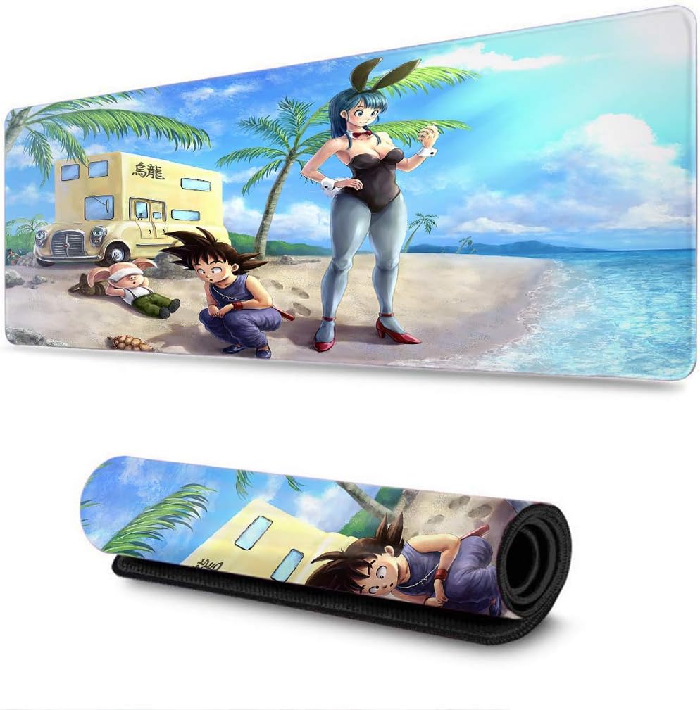Non-Slip Rubber Mice Pads Mousepad Custom Design for PC Computer Laptop forBall Dragon z Kakarot Super Z Son Goku Mousepad(15.8x35.5x0.2 in)
