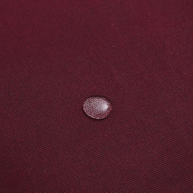 100% Cotton Waxed Canvas Fabric, 12oz, Tan, 148cm Width x 91.44cm Length (1.61x1 Yard) (Wine Red)