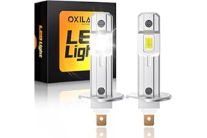 OXILAM H1/H1LL LED Bulbs 30000LM 6500K White Ultra-Bright, 5 Min Quick Install, 60000H Lifespan, No Flicker, 99% Compatibility