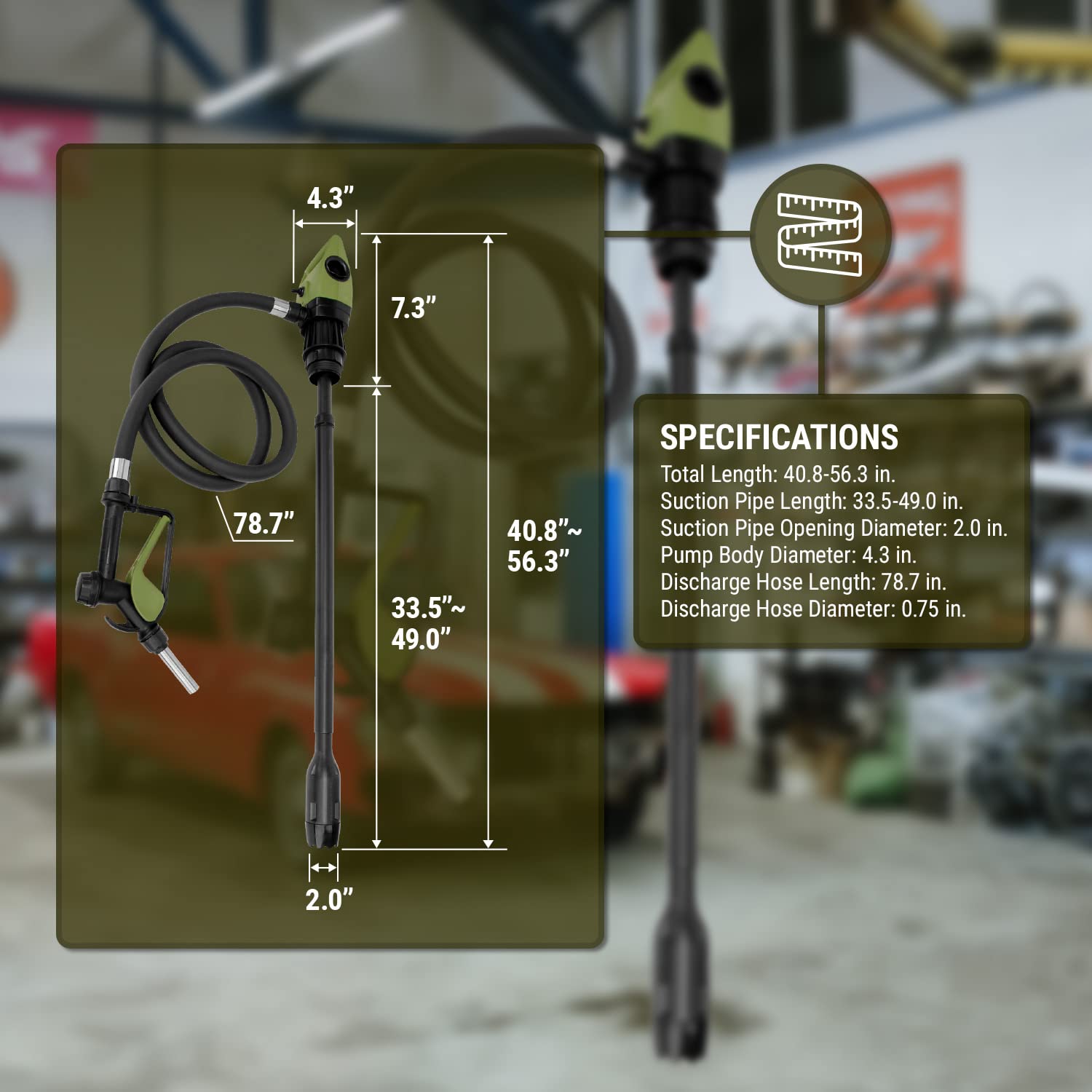 TERA PUMP TREDRUMT Electric Fuel Pump For 55 Gallon To 275 Gallon IBC