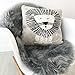 Machine Washable Faux Sheepskin Grey Cloud Area Rug 32