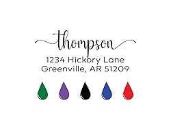 Self-inking Return Address Stamp with Last Name