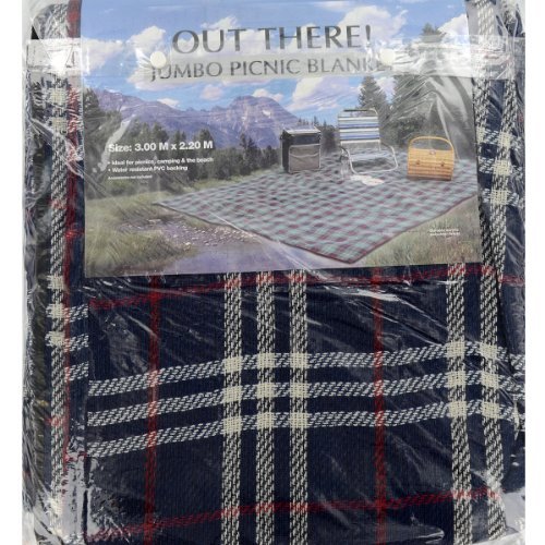 [- Jumbo Picnic Rug 300 x 220cm With Waterproof Backing  -]