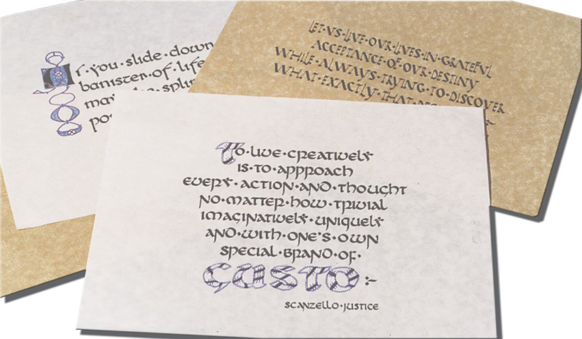 INOVART Calligraphy Paper, Antique Gold, 11" x 14", 50 Sheets