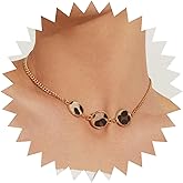 Andelaisi Boho Coin Choker Necklace Vintage Leopard Print Disc Necklace Gold Disc Coin Necklace personalized Disc Chain Necklace Jewelry for Women