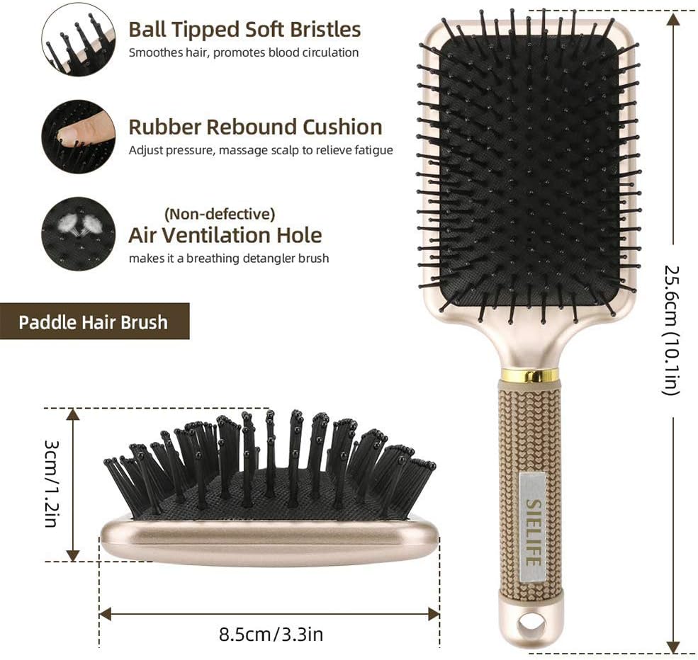 Hair Brush Set, Vented Hair Brush 3Pcs Set for Blow Drying Detangling, Smoothing Wet, Short, Long, Thick, Thin - Image 3