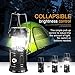 Solar Led Camping Lantern, 3 Pack Rechargeable Lantern Flashlight, Collapsible Outdoor Lamp Light for Emergency, Hurricanes, Power Outage, Storm (Black)