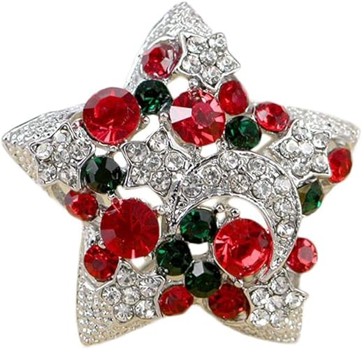 Idee Regalo Di Natale Per Donne.Cyfe Spilla A Forma Di Stella Con Strass Scintillanti Per Natale Decorazione Scialle E Cappelli Accessorio Regalo Di Natale Per Ragazze E Donne Colore A 1 Cod Rkaep08hne Amazon It Gioielli