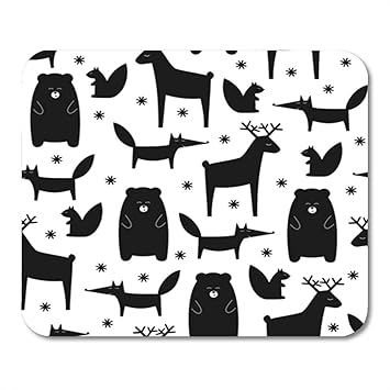 Amazon Com Semtomn Gaming Mouse Pad Black And White Forest