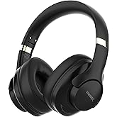 Riwbox NC3 Noise Cancelling Headphones,Bluetooth Over Ear Wireless Headphones,60H Playtime,Hi-Res Audio, Foldable,Bluetooth V5.4,Comfort&Immersion for Work,Commuting (Black)