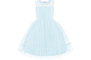 Arshiner Toddler Sleeveless Formal Dress Fancy Cute Tulle Glitter Party Holiday Kids Dresses
