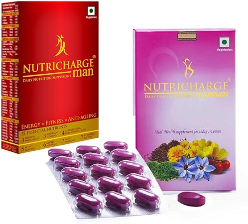 Nutricharge Combo Pack Multivitamin Multimineral Supplement For Man & Woman