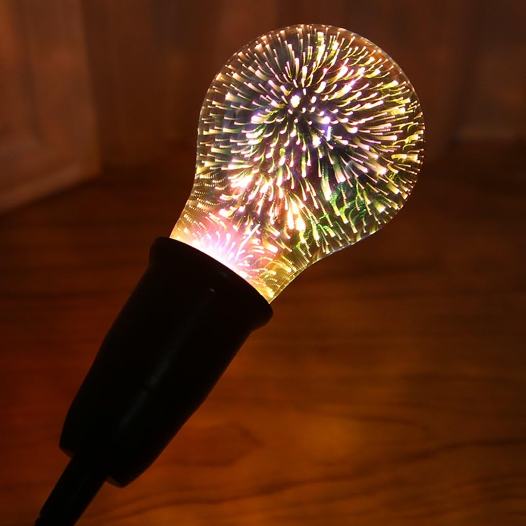 LIYUDL Multicolor LED Light Bulb, E27 A60 Colourful 3D Fireworks Ball Lights Star Shine Decoration Multiple Reflection Alluminum Plated Glass