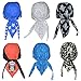 Cotton Bandanas / Dew Rag / Skull Cap / Cycling Cap /Beanie /Adjustable Hat/Head Scarf /Chemo Caps / Fits under Helmets. Perfect for Running, Motorcycling,Biking, Football,Pack of 6, SD5, One Size