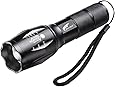 Hausbell T6 LED Flashlight Torch Adjustable Focus Zoom Light Lamp (Black)