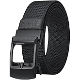 VANNANBA Stretchable Ratchet Belts for Men,Nylon Web Golf Belt with Automatic Buckle