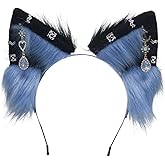 Ekwikzz Cat Cosplay Ears Cat Ears Headbands Clips Accessories Punk Gothic Cross EK12-EK28