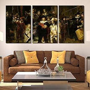 3 Panel World Famous Painting Reproduction The Nightwatch...