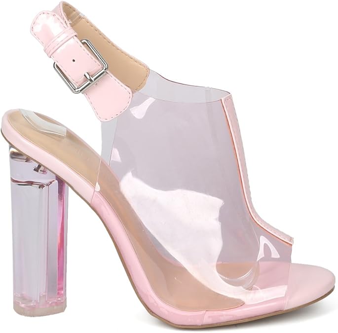perspex slingback heels